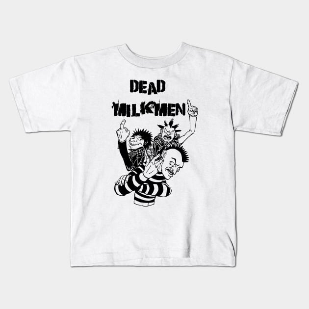 Punk Rock Man Of Dead Milkmen Kids T-Shirt by samsa